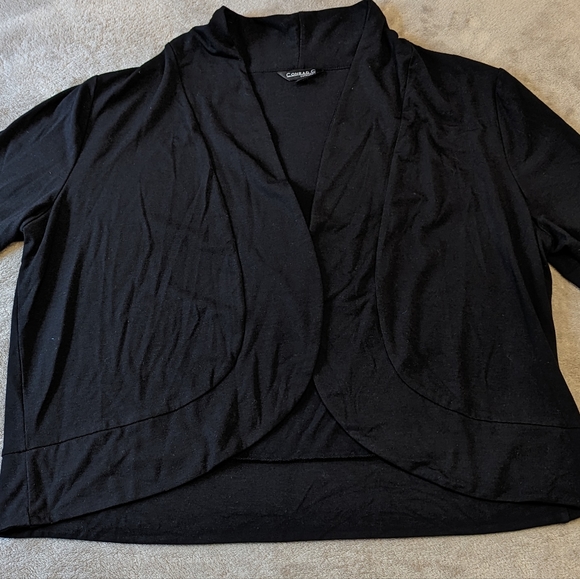 Conrad C open front black cardigan XL - Picture 2 of 7